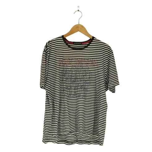 ダイエットブッチャースリムスキン DIET BUTCHER SLIM SKIN アーティスト刺繍 ボーダーTシャツ メンズ